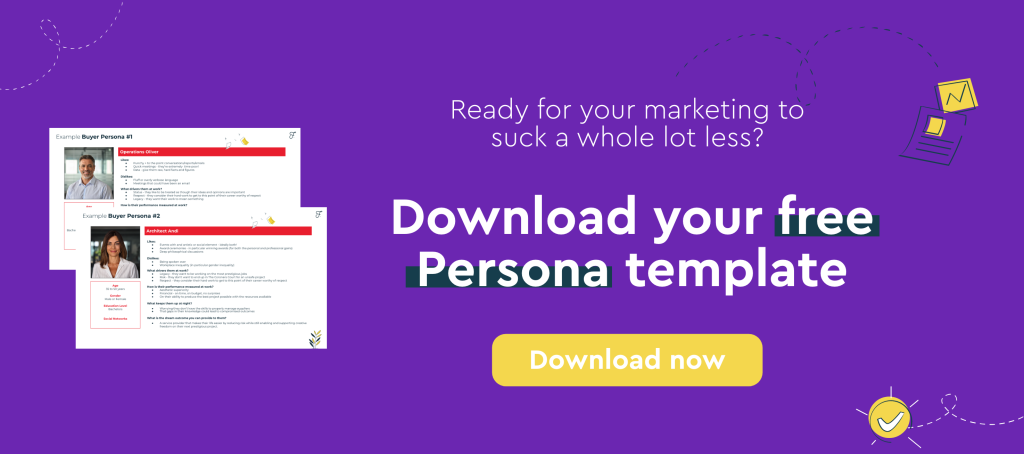 graphic for downloading the free buyer persona template